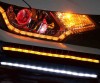 DRL LED Auto, Lumini de Zi cu Semnalizare, Flexibile, 12-24V, 50-69cm, Alb/Galben, 2 buc