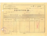 Z394 DOCUMENT VECHI-RECEPISA SCOALA COMERCIALA ELEMENTARA DE BAIETI, BRAILA 1935