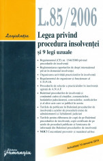 Legea privind procedura insolventeinr.85/2006 si 9 legi uzuale foto