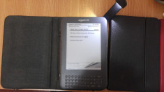 Husa Kindle Keyboard - cu Lumina - Piele Naturala - Originala foto