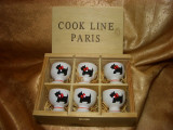 Set 6 cupe (ou), Cook Line Paris, portelan, colectie, cadou, vintage