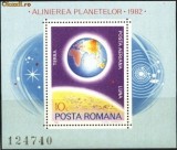 ROMANIA 1981 - COSMOS, ALINIEREA PLANETELOR, colita MNH, D25, Nestampilat