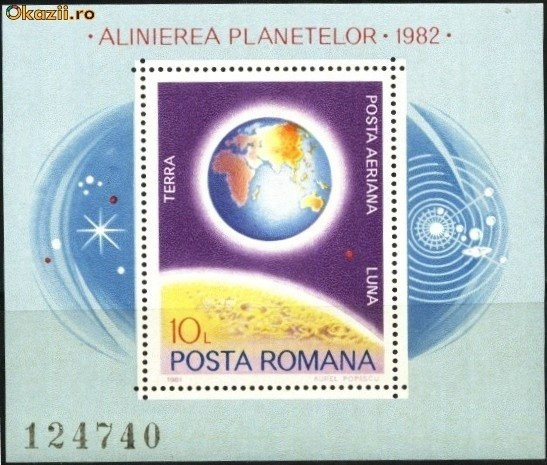 ROMANIA 1981 - COSMOS, ALINIEREA PLANETELOR, colita MNH, D25