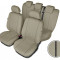 Set huse scaun model Herman-Hermes pentru Dacia Logan Mcv, culoare bej, set huse auto Fata si Spate