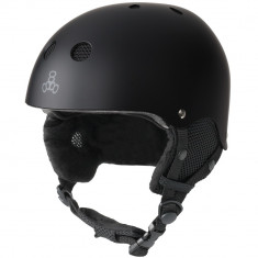 Casca Triple 8 Brainsaver Snow Standard Black Rubber foto