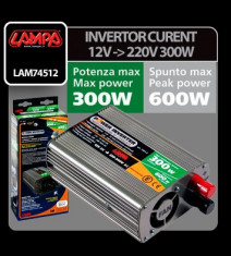 Invertor curent de la 12V la 220V 300W - CRD-LAM74512 Auto Lux Edition foto