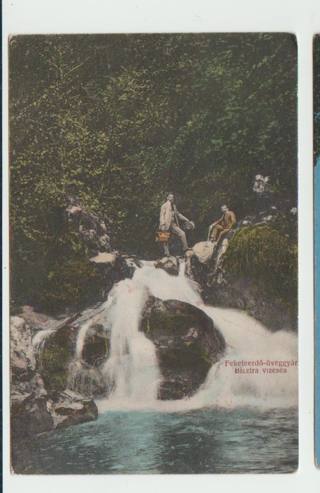 Alesd jud. Bihor - Cascada de pe paraul Bistrita- Padurea neagra 1900 foto mare Alesd jud. Bihor - Cascada de pe paraul Bistrita- Padurea neagra 1900 foto mare