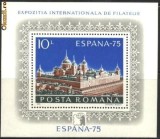 ROMANIA 1975 - EXPOZITIA FILATELICA ESPANA, colita nestampilata, AC3/D30