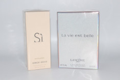 Set 2 parfumuri pentru femei: Lancome La Vie Est Belle + Armani Si foto