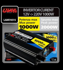 Invertor curent de la 12V la 220V 1000W - CRD-LAM74515 Auto Lux Edition foto