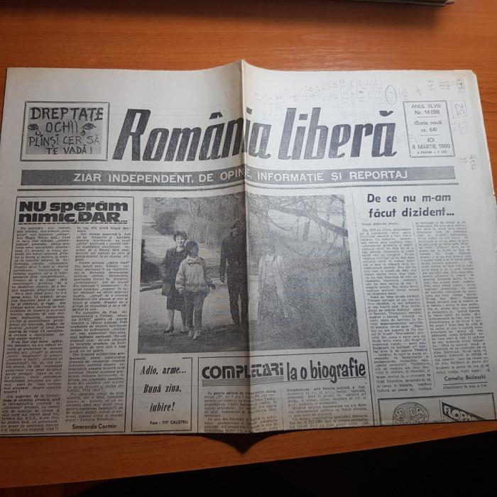 ziarul romania libera 8 martie 1990-articolul &quot; teroristii in proces &quot;