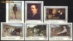 Romania 1977- PICTURA GRIGORESCU, serie nestampilata, X9 foto