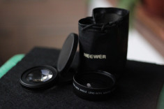 Lentila Neewer wide si macro pentru Canon de 58 mm, cu husa Japan DSLR foto