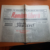 ziarul romania libera 10 ianuarie 1990-art.despre revolutie,zi de doliu national