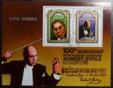 KOREA 1980 - COMPOZITOR ROBERT STOLZ, BLOC STAMPILAT, A22