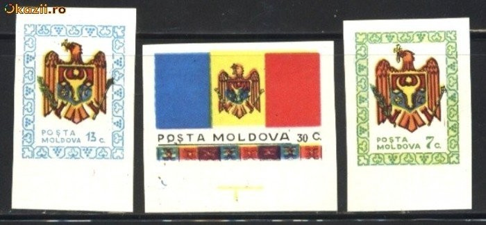 MOLDOVA 1991 - STEME - serie nestampilata AC100