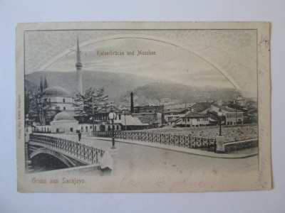Carte postala Bosnia-Herzegovina/Sarajevo circulata aprox.1909 foto