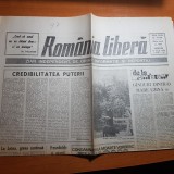 Ziarul romania libera 11 iulie 1990-greva de la conbinatul de hartie letea bacau