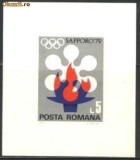 ROMANIA - J.O. DE IARNA SAPPORO, colita nestampilata, D24