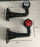 Lampa Gabarit LED Corn 90 Grade, ABS+Cauciuc, Set 2 Bucati, Stanga+Dreapta