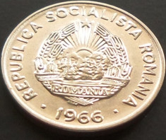 Moneda 15 Bani - ROMANIA, anul 1966 *cod 3413 --- UNC DIN SACULET BNR! foto