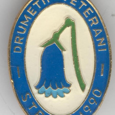 DRUMETII VETERANI - STARAJA 1990 Insigna ALPINISM email, SUPERBA