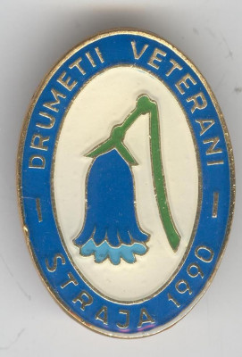 DRUMETII VETERANI - STARAJA 1990 Insigna ALPINISM email, SUPERBA foto