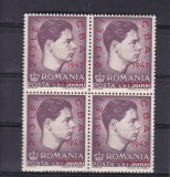 ROMANIA 1947 LP 220 CAMPIONATELE BALCANICE DE ATLETISM BLOC DE 4 TIMBRE MNH