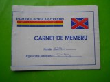 HOPCT CARNET DE MEMBRU PARTIDUL POPULAR CRESTIN -CONSTANTA ROSCA NICOLAE 2002, Romania 1900 - 1950, Documente