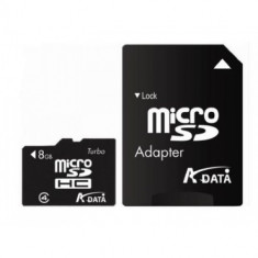 MicroSDHC 8GB (Class 4) + adaptor SD Adata &amp;quot;AUSDH8GCL4-RA1&amp;quot; foto