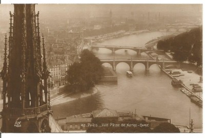 (A) carte postala(ilustrata)-FRANTA-Paris-Vue Priese de Note-Dame foto