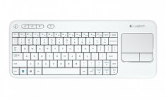 TASTATURA WIRELESS Logitech K400 Plus - INTNL - US International layout - alb &amp;quot;920-007146&amp;quot; foto