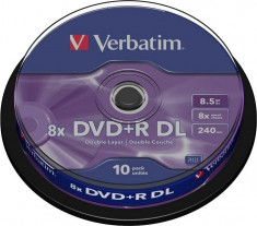 DVD+R Verbatim DL 8X 8.5GB 10PK SPINDLE MATT SILVER &amp;quot;43818&amp;quot; foto
