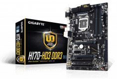 MB Gigabyte skt. 1151, Intel H170, 4*DDR3 1866/1333MHz, HDMI/DVI/VGA, 2*PCIEx16, 2*PCIEx1, 2*PCI, 6*SATAIII, 2 *SATAExpress, 8CH, GigabitLAN,... foto