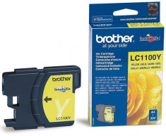 Cartus cerneala Original Brother Yellow LC1100Y compatibil... foto