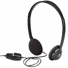 CASTI Logitech stereo cu microfon &amp;quot;Dialog-220,&amp;quot; reglaj volum pe fir &amp;quot;980177-0000&amp;quot; foto