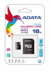 MicroSDHC 16GB (Class 10) + adaptor SD Adata &amp;quot;AUSDH16GUICL10-RA1&amp;quot; foto