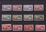 1946 CRUCEA ROSIE SERVICIUL PRIZONIERILOR DE RAZBOI HARTIE ALBA+GRI SERII MNH