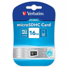 MicroSDHC 16GB (Class 10) Premium U1 Verbatim &amp;quot;44010&amp;quot; foto