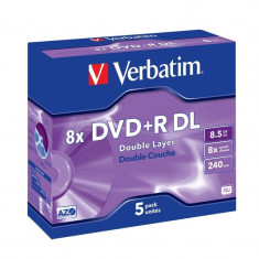DVD+R Verbatim DL 8X 8.5GB 5PK JC MATT SILVER &amp;quot;43541&amp;quot; foto