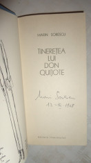 Tineretea lui Don Quijote / poezii an 1968/155pag- Marin Sorescu semnatura foto