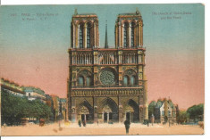 (A) carte postala(ilustrata)-FRANTA-Paris-Catedrala Note Dame foto