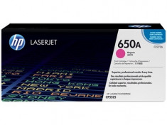 Toner Original pentru HP Magenta 650A, compatibil CP5525, 15000pag &amp;quot;CE273A&amp;quot; foto