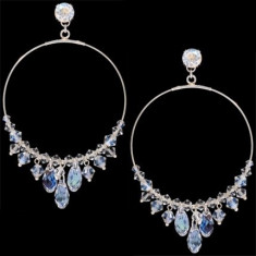 Cercei cu cristale swarovski Round Briolette Earrings 6,2 cm foto