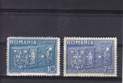 ROMANIA 1938 LP 123 INTELEGEREA BALCANICA SERIE CU SARNIERA foto