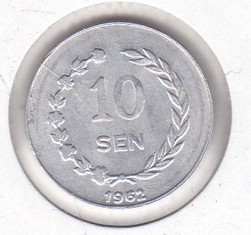 bnk mnd Irian Barat ( Indonezia ) 10 sen 1962 foto