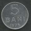 ROMANIA RSR 5 BANI 1975 [3] XF , livrare in cartonas, Aluminiu