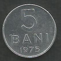 ROMANIA RSR 5 BANI 1975 [3] XF , livrare in cartonas