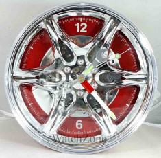 Ceas de perete janta aliaj Wheel Rim Clock LED foto