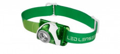 Lanterna frontala Led Lenser SEO 3 Verde foto